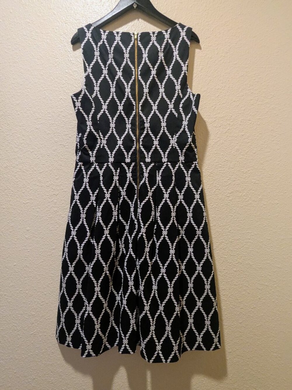 Banana Republic Rope Print Dress in Black & White Size 6 - Picture 4 of 13